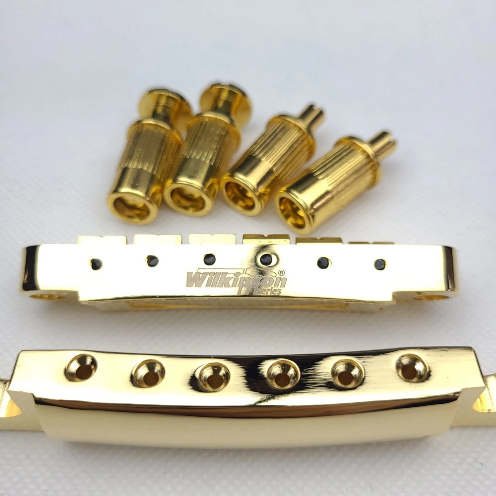 original wilkinson gold tune o matic stil elektrische gitarre brücke für lp sg gitarre wogt1 wogb2 goldene free global shipping