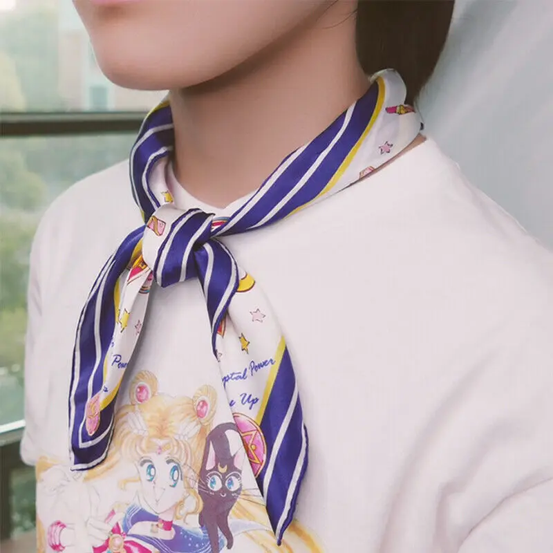 Аниме Сейлор Мун Косплей шелковые шарфы Хэллоуин вечеринка реквизит геймерская