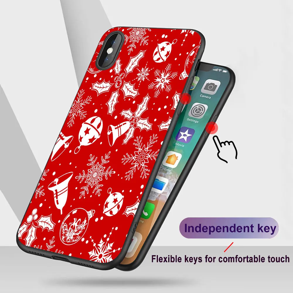 

Deer Christma Phone Case For iPhone 11 Case for IPhone 11 12 mini Pro XR X XS Max 7 8 6S Plus SE 2020 Soft TPU Back Cover Funda