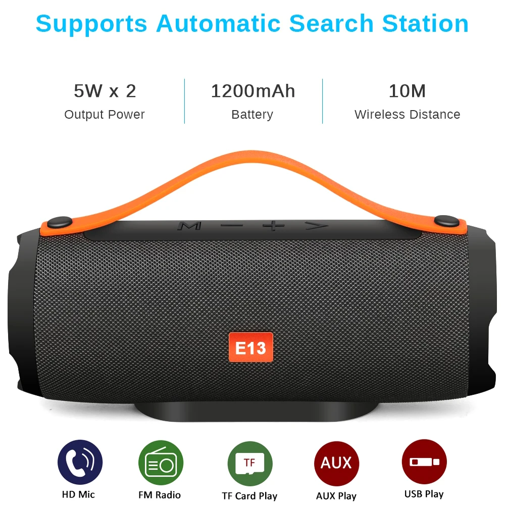 E13 Мини Портативный беспроводной Bluetooth динамик стерео Громкая связь радио музыка