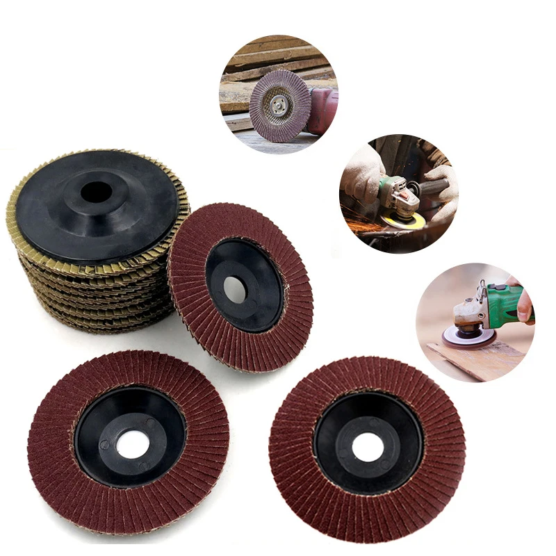 Hole Dia 16mm Abrasive 100mm Polishing Grinding Wheel Quick Change Sanding Flap Disc For Grit Angle Grinder 60 80 120 Grit