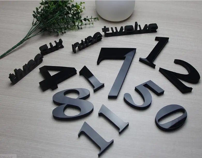 

Silent Non Ticking DIY Roman Digital Wall Clock Wall Clock Creativity Mirror Effect 3D Wall Stickers Home Decoration