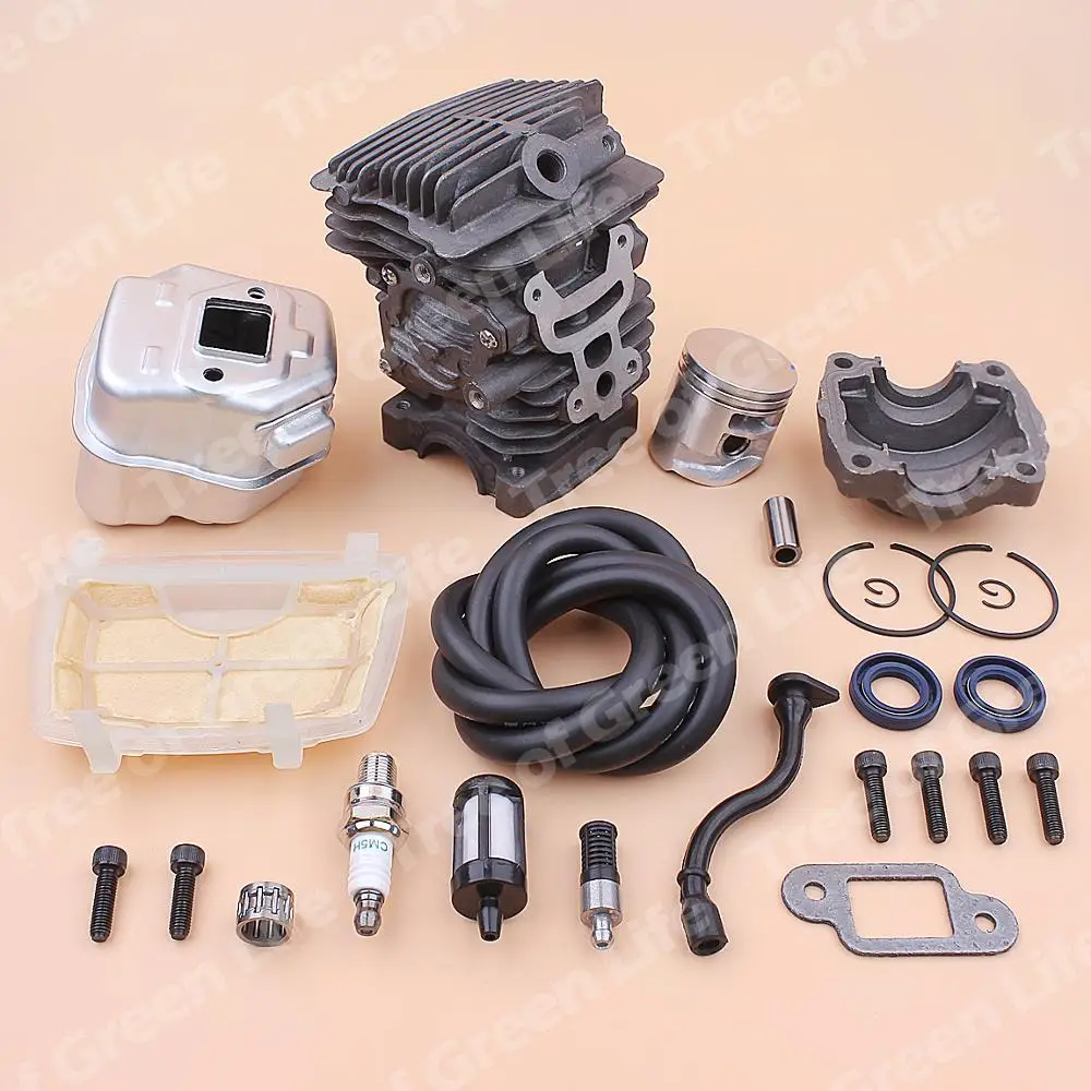 38mm Cylinder Piston Exhaust Muffler Kit For Stihl MS181 MS 181 Air Fuel Oil Seal Filter Line Engine Pan Base Bearing Chainsaw |