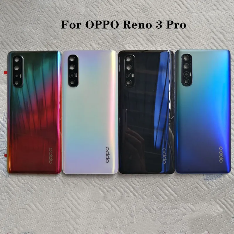 100 original back cover for oppo reno 3 pro reno3 reno3pro rear housing door battery cover panel mobile phone case shell parts free global shipping