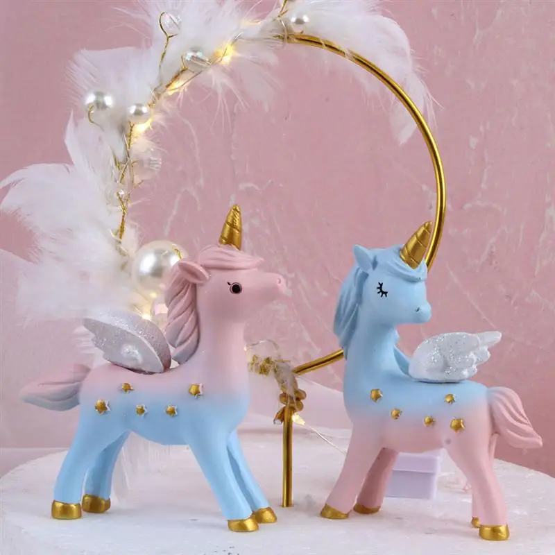 2 шт. украшения для торта в виде единорога на день рождения маленький подарок