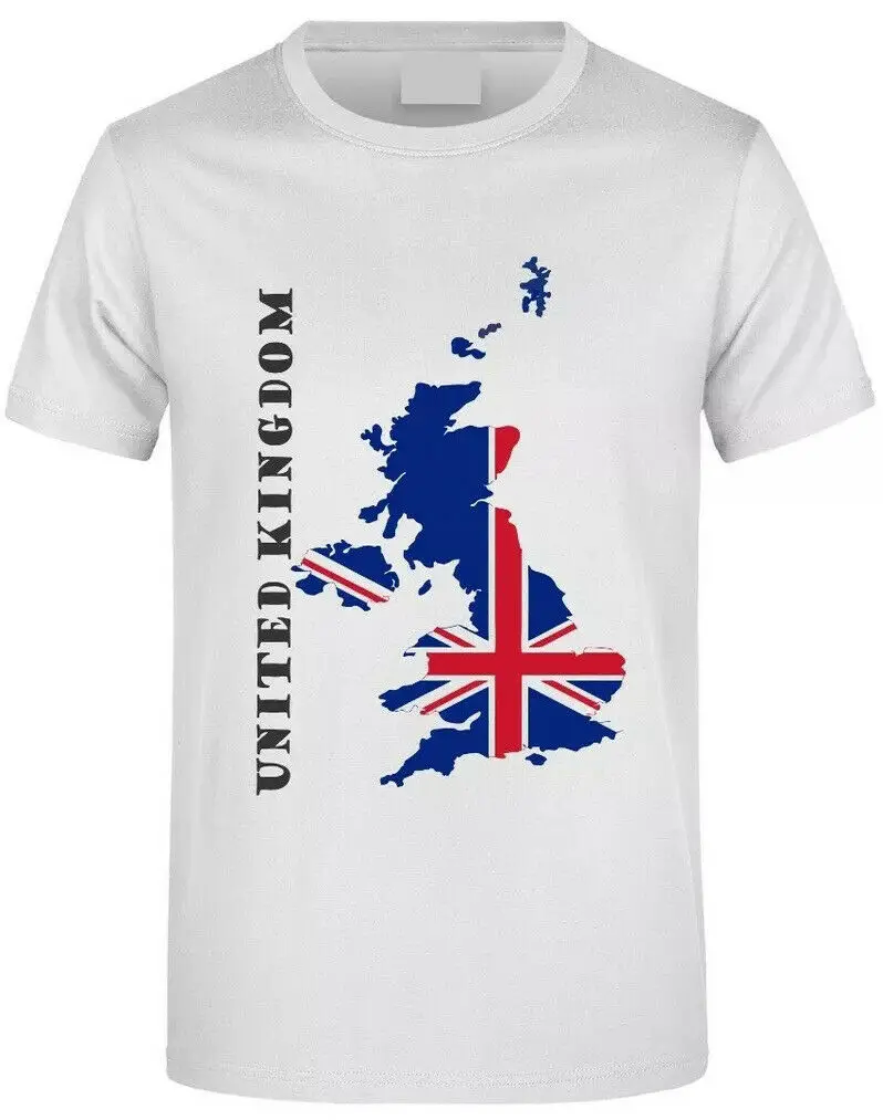 Мужская футболка с коротким рукавом и флагом страны Великобритании повседневная