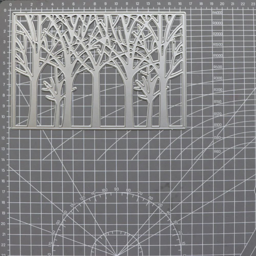 

Forest Tree Border Rectangle Metal Cutting Dies Stencils Die Cut for DIY Scrapbooking Album Paper Card Embossing