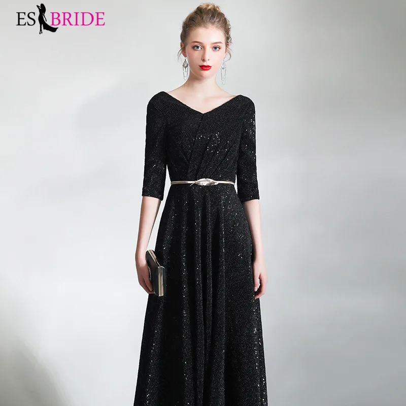 

2020 New Banquet Elegant Dress Aura Queen Black Host Noble Long Style cocktail dress