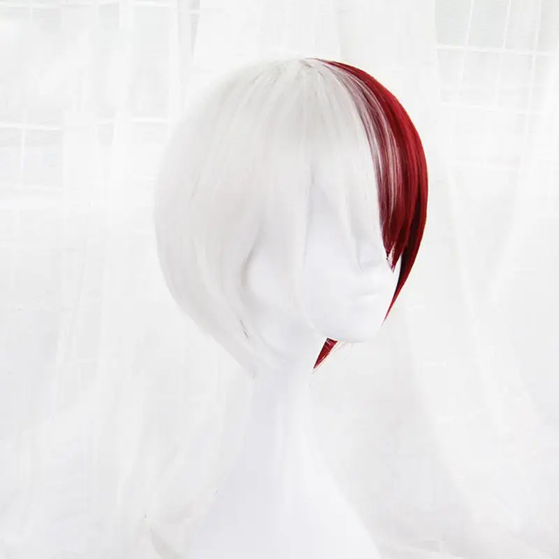 Косплэй аниме парики My Hero Boku без Хиро Академия шото Тодороки Shouto бело красная +