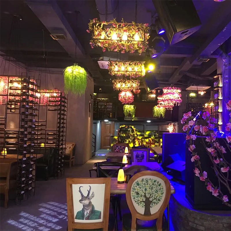 売る 音楽レストランバー装飾植物ペンダント照明器具フラワーショップカフェハンギングポット店アートペンダントランプ