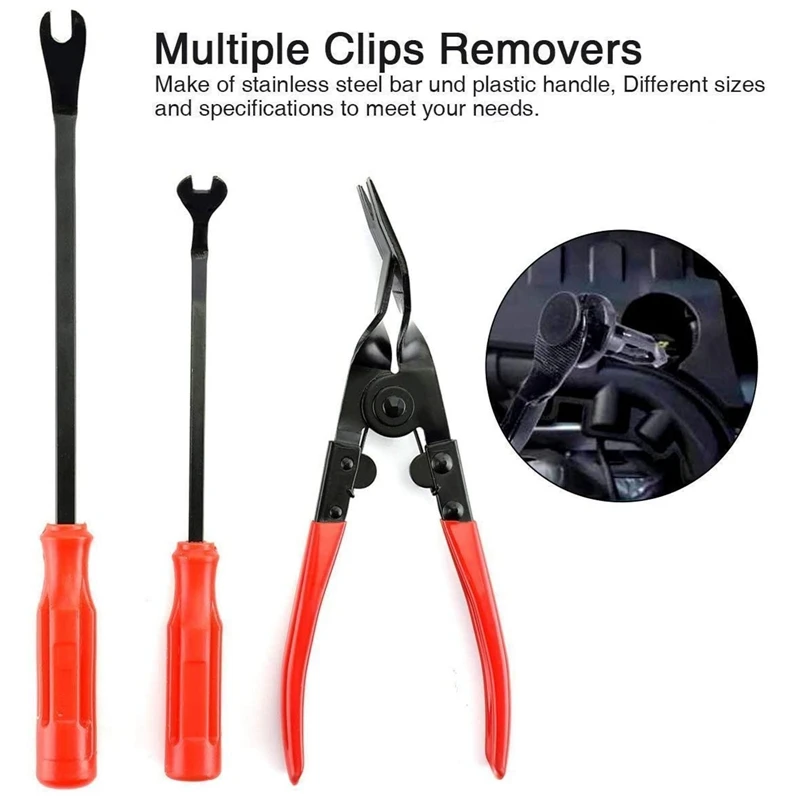 

19pcs/set Trim Removal Tool Car Door Clip Fastener Panel Audio Video Dashboard Removal Kit Interior Trim Panel Installation