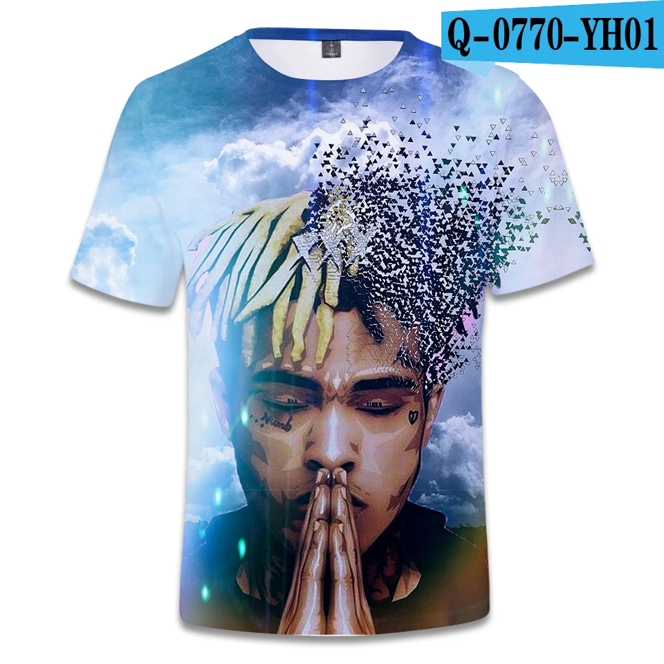 3D-4 Xxxtentacion 3D t shirt Men women Fashion Hip Hop Style Casual 3D Print Short Sleeve Men's t shirt Raper Xxxtentacion Tees Top - Цвет: 3D-4