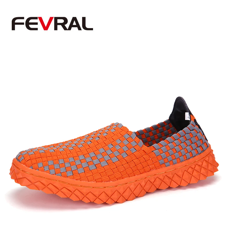 Женские Классические плетеные туфли FEVRAL удобные слипоны ручной работы