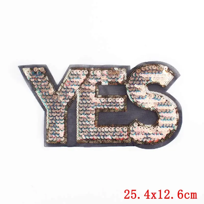 Pulaqi Hippie Sequin Iron On Patches For Clothes Stripes Letter Sequins Applied Sewing Accessories Decro | Дом и сад