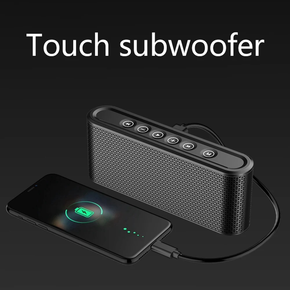 Bluetooth Динамик Сенсорный сабвуфер тяжелый бас квадратная коробка стерео мини 3000