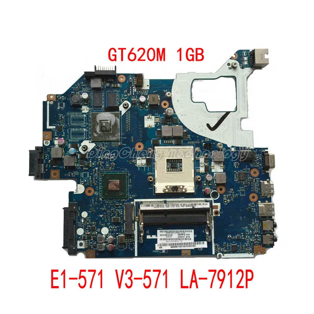 

For Acer aspire V3-571G V3-571G E1-571G LA-7912P Motherboard NBY1711001 NB.Y1711.001 Mainboard HM77 DDR3 GT620M 1GB GPU