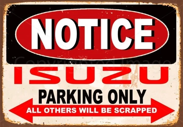 

Объявление Isuzu, только парковка, металлический жестяной плакат, настенный плакат знаки под старину, металлические жестяные знаки, оптовая п...