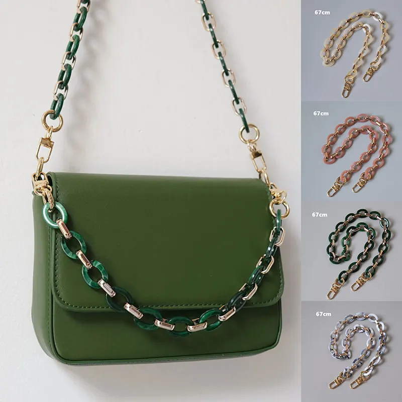 

Round Handbag Vinatage Chain With Buckle Bag Accessory Bag Chain Acrylic Shoulder Bag Strap Fashion Durable Decorative Chain