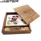 Usb-накопитель JASTER деревянный в коробке с логотипом, 4 ГБ, 8 ГБ, 16 ГБ, 32 ГБ, 64 ГБ, usb 2,0, подарок на заказ