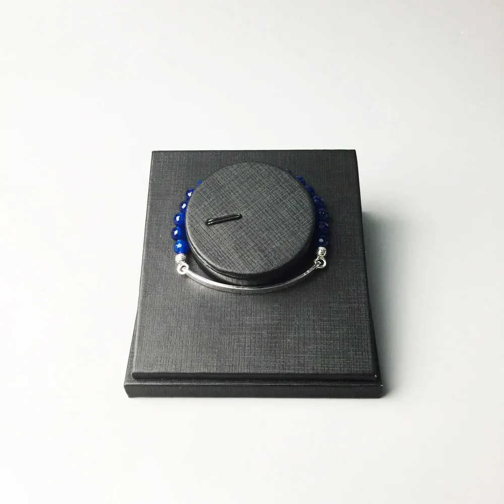 6MM Blue Stone Bridge Strand Bracelets 925 Sterling Silver Beads Charm Bangles Women Men Jewelry Accessories | Украшения и