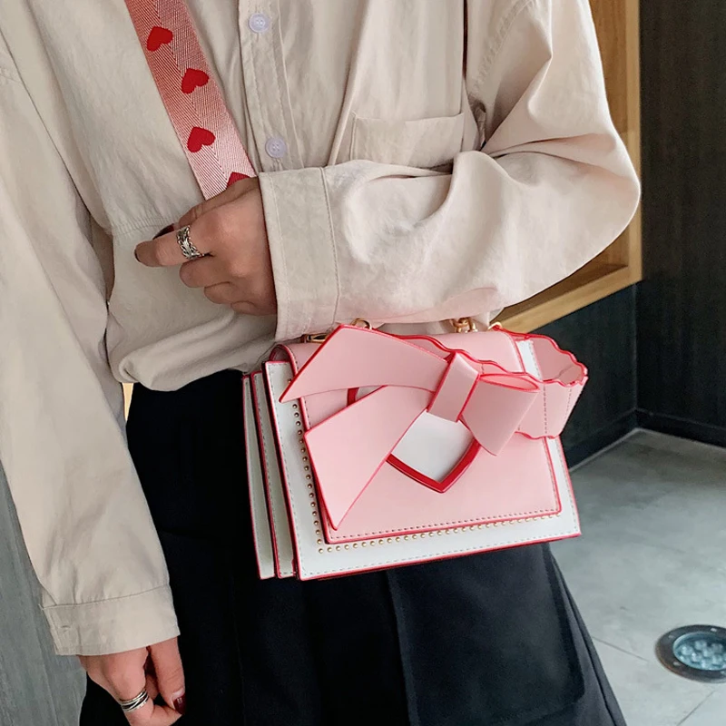 Зимняя сумка с сердцем дизайнерская через плечо для женщин повседневная женская