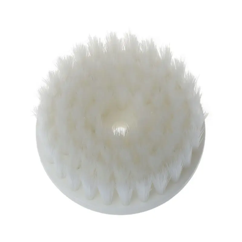 

60mm White Soft Drill Powered Brush Head For Cleaning Car Carpet Bath Fabric New Wholesalse