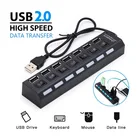 Usb-хаб 2,0 док-станция USB разветвитель Мульти USB 2,0 концентратор USB2 4 7 Порты и разъёмы мульти Порты и разъёмы хаб ПК Аксессуары для ванной комнаты с Мощность адаптер для компьютера