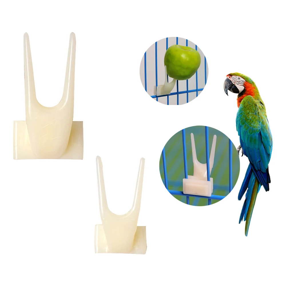 

1 Piece Plastic Bird Pet Fruit Fork Feeding Cage Parrot Feeder Food Shelf Pet Supplies