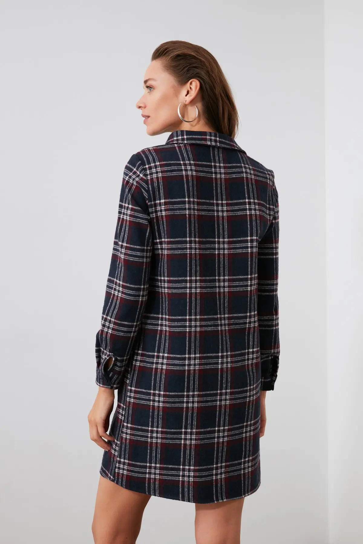 

MLLA Navy Plaid Pocket Detail Dress TWOAW21EL0917