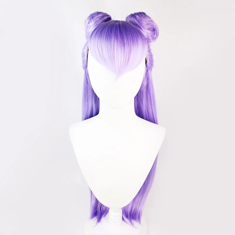 

League of Legends KDA Evelynn Mixed purple long hair cos animation wig