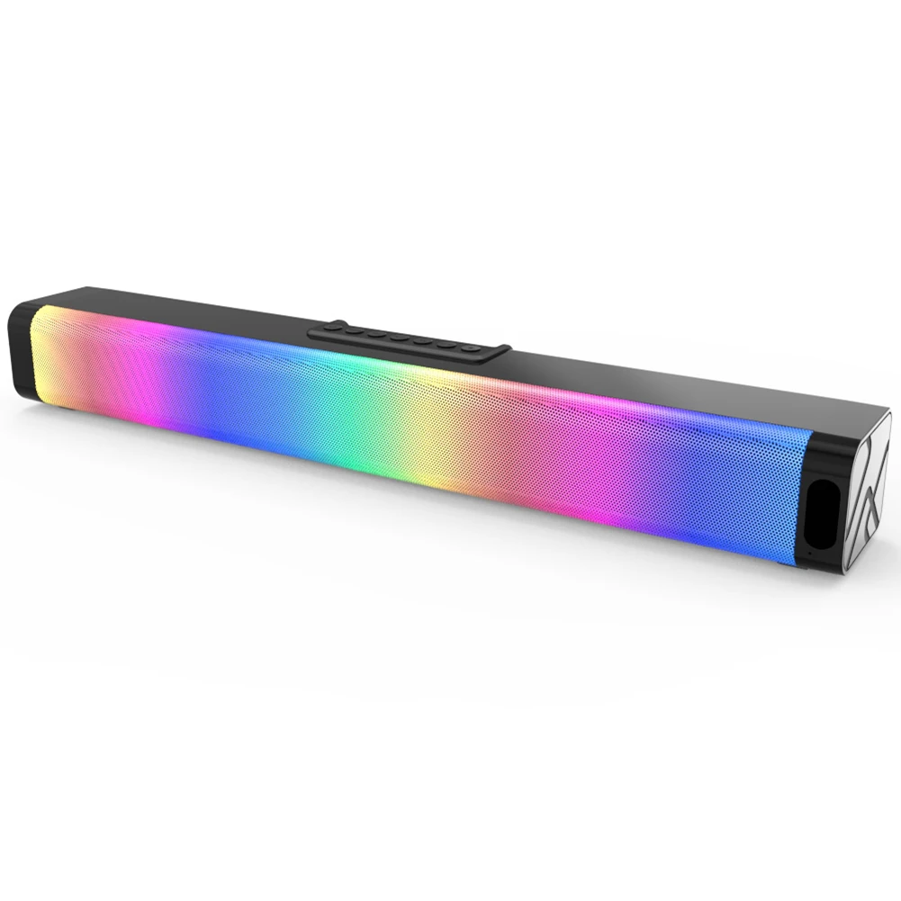 

Портативная колонка RGB Bluetooth-совместимая со светодиодной подсветкой, колонка для спальни, уличная музыкальная колонка, громкий динамик