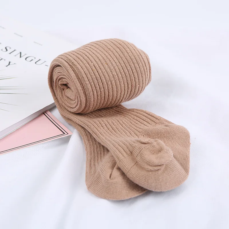 Колготки для малышей трикотажные хлопковые осенние полосатые колготки