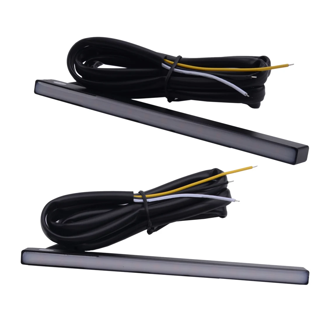 

Car 2pcs 6" LED Slim Switchback Dual Color Sequential Turn Signal Light DRL Daytime Running Lamp Bar