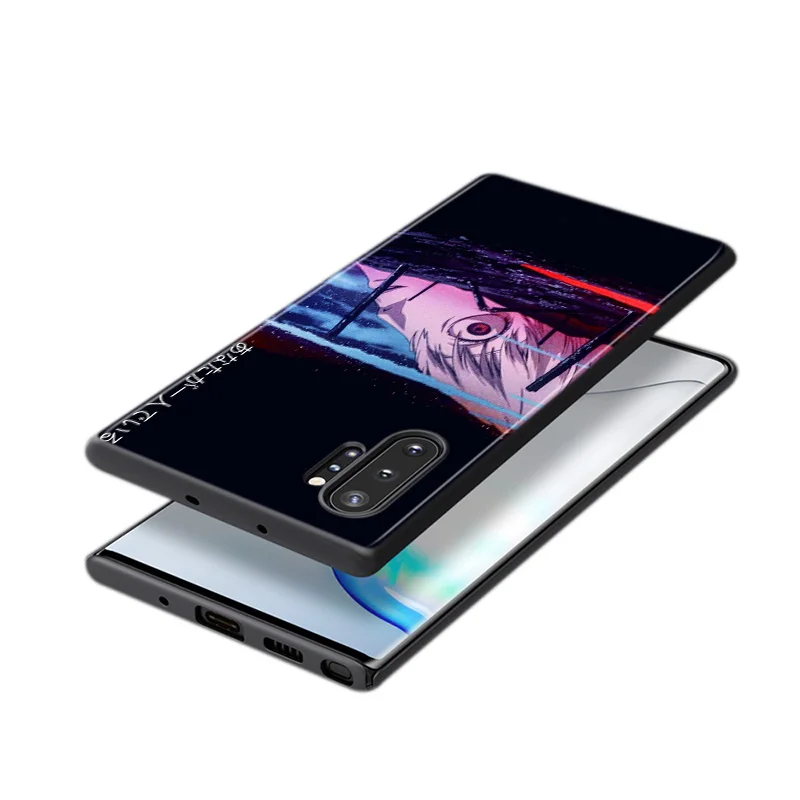 

Fiery Anime girl mech For Samsung Galaxy Note 20 10 9 8 S21 S10 S10E S9 S8 S7 Ultra Lite Plus Pro 5G Black silicone Phone Case