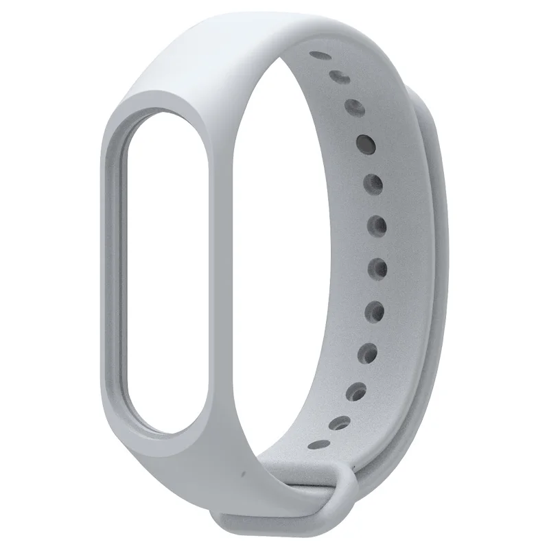 Gray Для Xiaomi mi Band 4 3 силиконовый розовый сменный Браслет ремешок для Xiomi mi band 3 mi Band 4 3 band 4 ремешок на запястье - Цвет: Gray