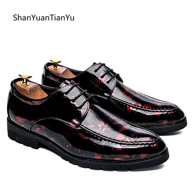 

New Fashion 2021 Business Dress Men Shoes Classic Leather Men's Suits Shoes Fashion Lace-up Dress Shoes Men Oxfords Size 44