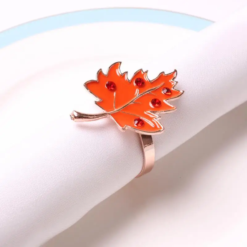 Кольца для салфеток в виде кленового листа украшение кухни с подвеской листьев