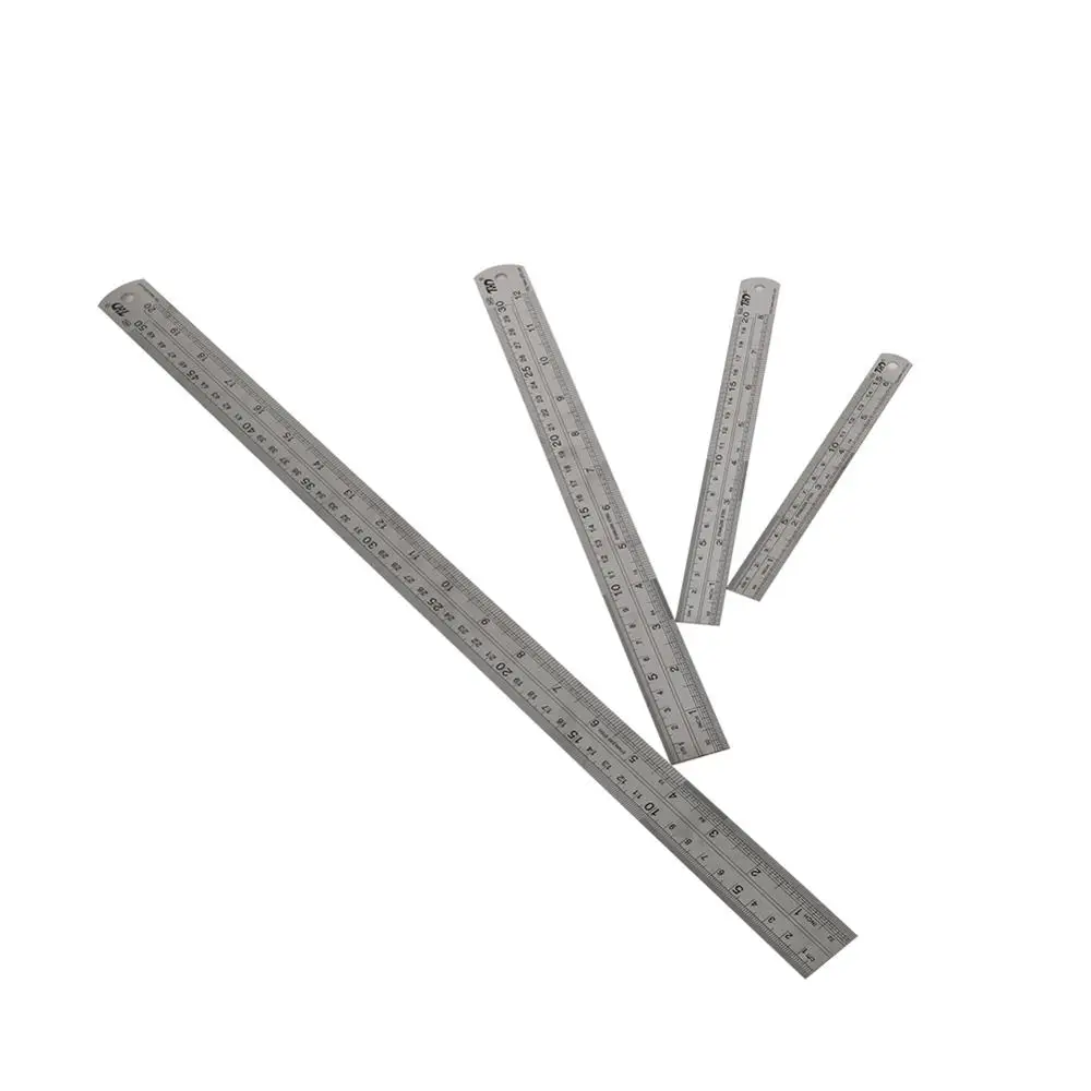 Двухсторонняя прямая Линейка из нержавеющей стали сантиметровая шкала