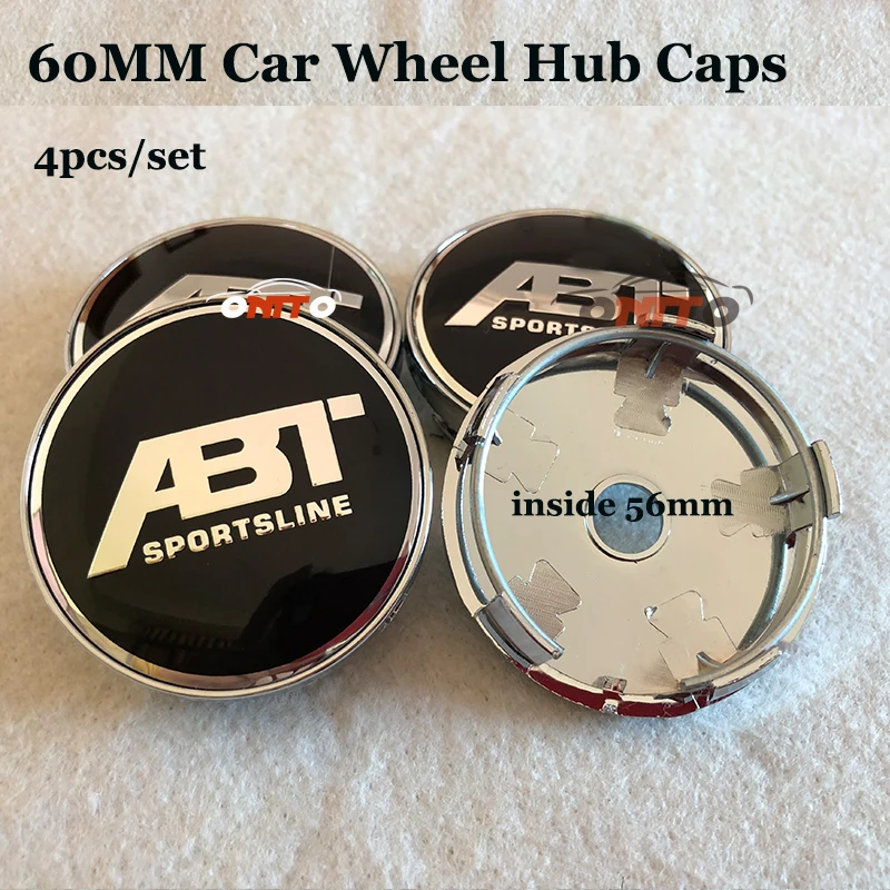 

4pcs/set ABT Logo emblem badge 60mm PVC Car Wheel hub center caps for Passat B6 B7 CC Golf Jetta MK5 MK6 Tiguan Car-styling