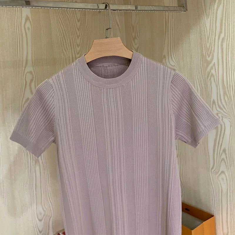 Мужская Трикотажная футболка с круглым вырезом коротким рукавом