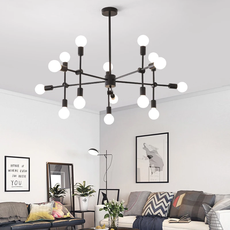 

Vintage New Chandeliers Home Creative Lighting Bedroom Decoration Loft Farmhouse Lighting Led E27 Light Fixture