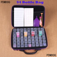 54 bottles storage box 5d diamond painting accessories tools container bag carry case embroidery mosaic with 5pcs tools