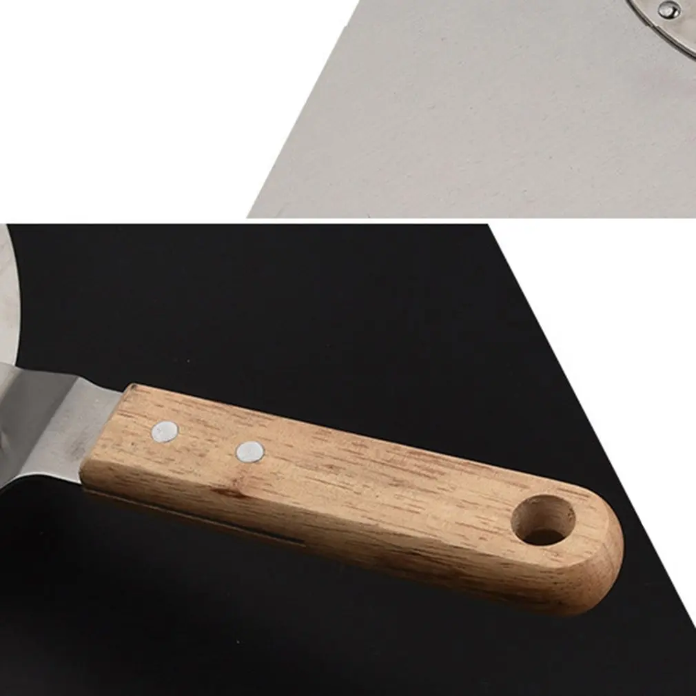 

Stainless Steel Pizza Shovel With Wooden Handle Comfortable Non-Slip Handle Close Connection Home Use