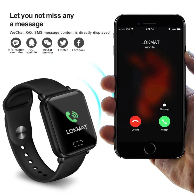 2019 Smart Watch IP67 Waterproof Heart RateMusic Control Fitness Wristband Men Women Bracelet For Android IOS | Электроника