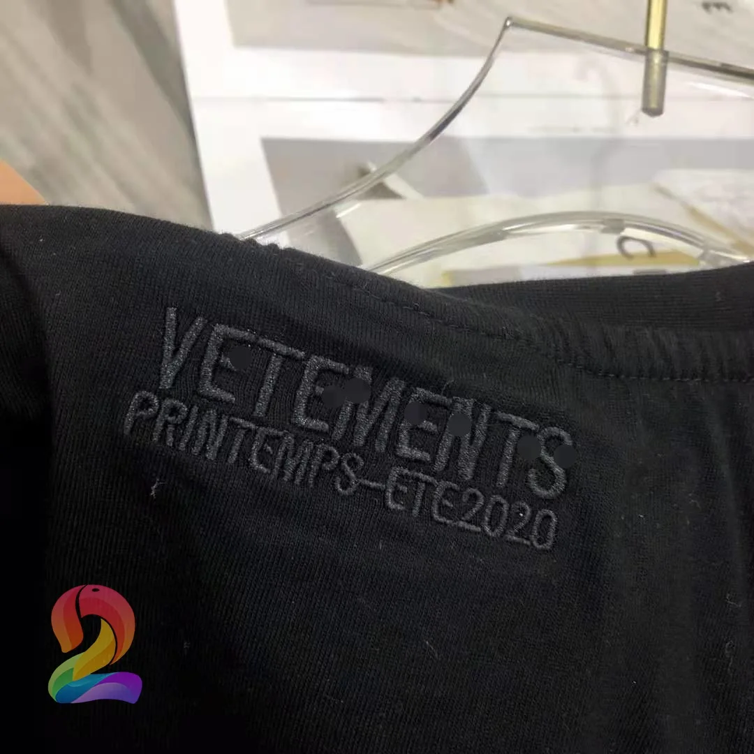 

Oversize VETEMENTS T-shirts High Quality Studded Rhinestone Short-sleeved Men's Women's Vtm Casual Hip-hop Couple Tshirts