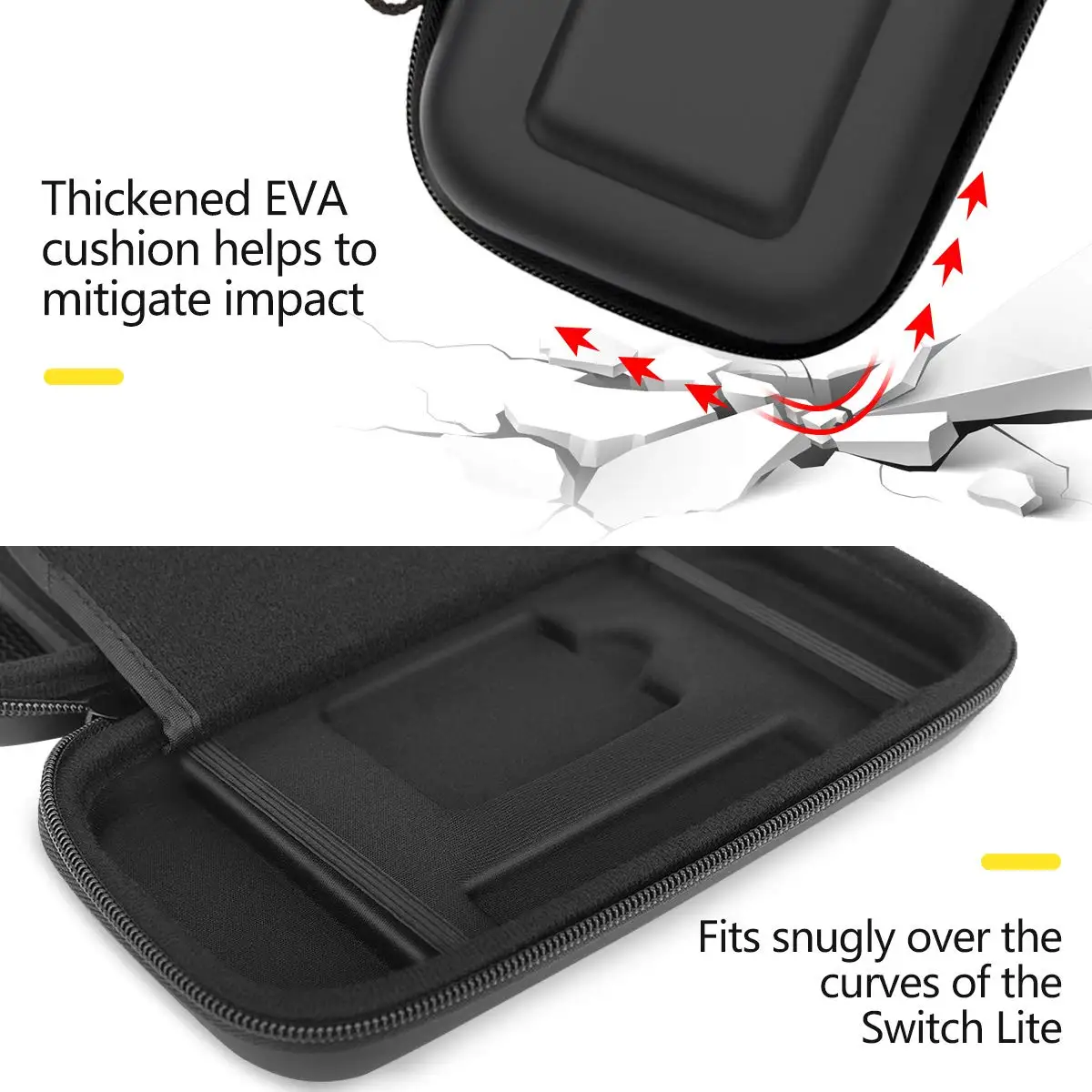 Carrying Case for Nintendo Switch Lite Portable Hard Shell Upgraded EVA Tough Storage Travel Bag Holder with Grid Pocket | Электроника