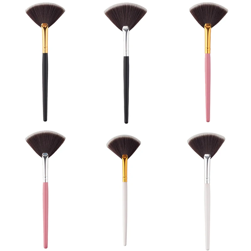1 шт. практичные кисти для лица макияжа с веером мягкие Металлические