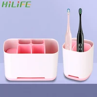 hilife toothpaste electric toothbrush holder bathroom accessories battery organizer stand shaving makeup brush storage case