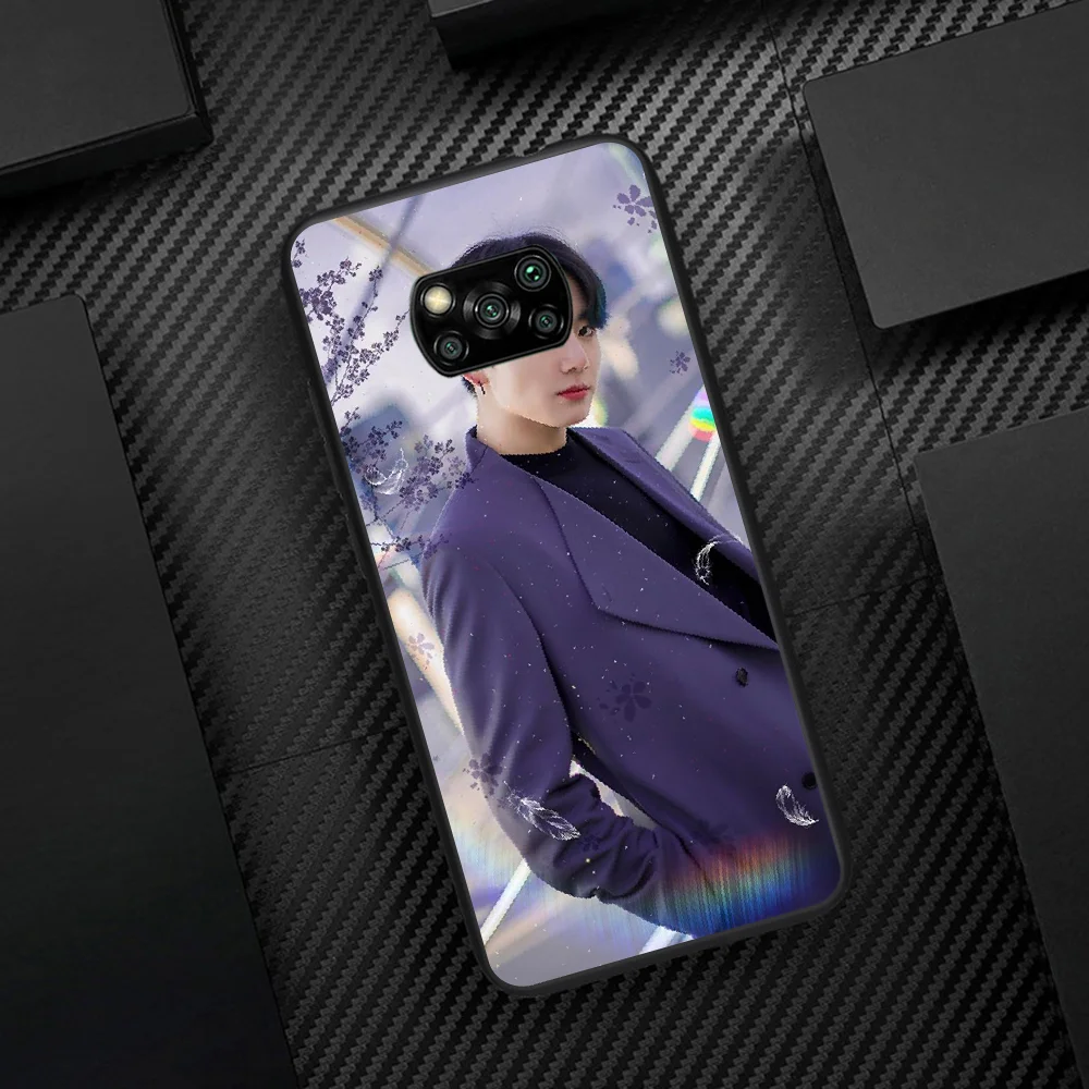 

Bangtan Boys Jeon Jung Kook Phone Case Cover Hull For Xiaomi Mi A2 A3 8 9 SE 9T 10 10T Lite Pro Ultra Poco X3 black Cell 3D