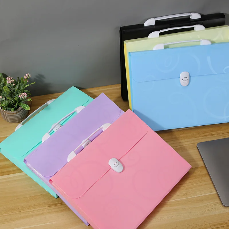 Multi-layer Folder Organ Bag Portable File Bag A4 Test Paper Clip Insert Book Clip Pregnancy Check Information Book Storage Bag